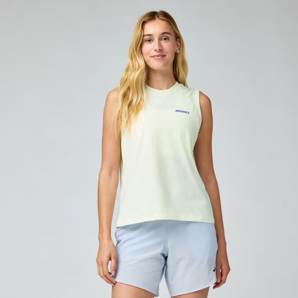 Brooks Light Yellow Muscle Tee
